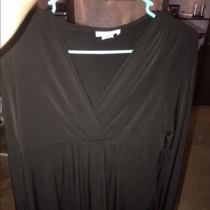 Maternity black long sleeve top
